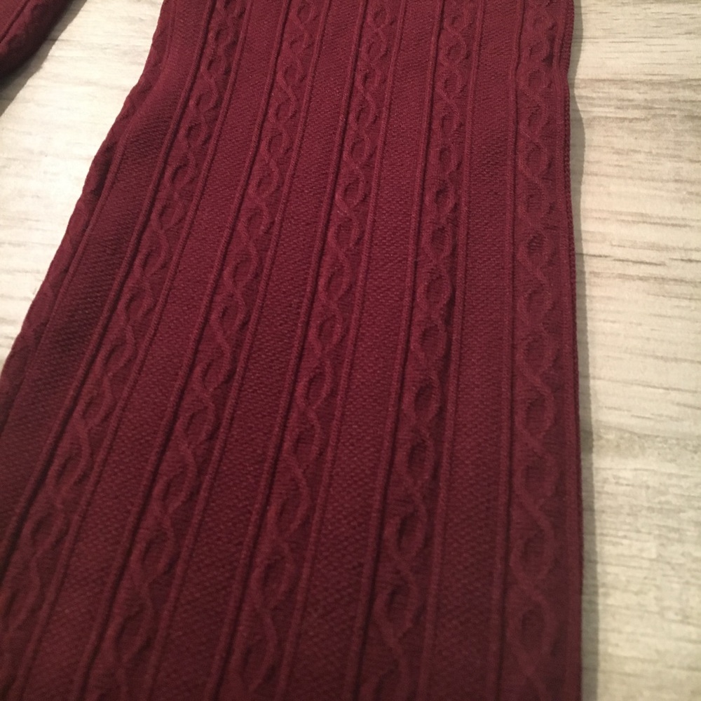 Cable knit fleece lined leggings