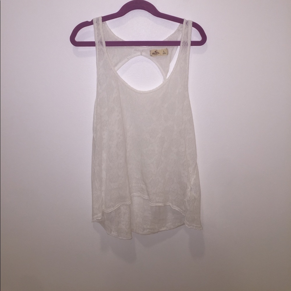 White pattern tank top