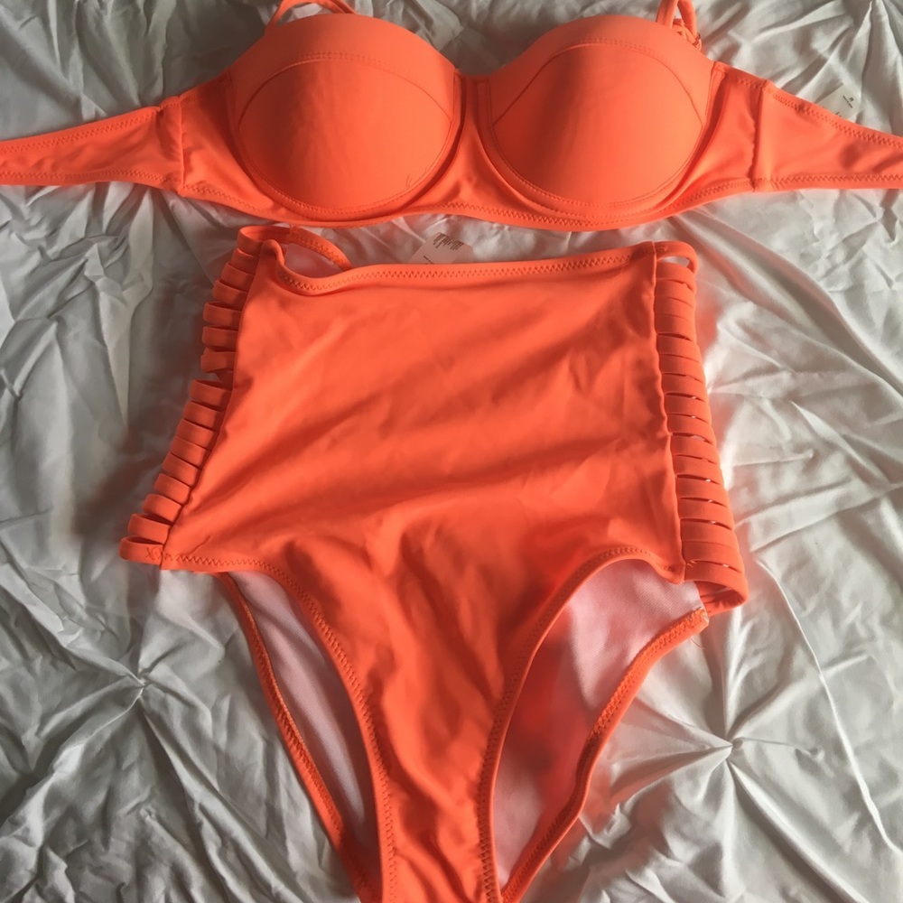 High waisted bathing suit