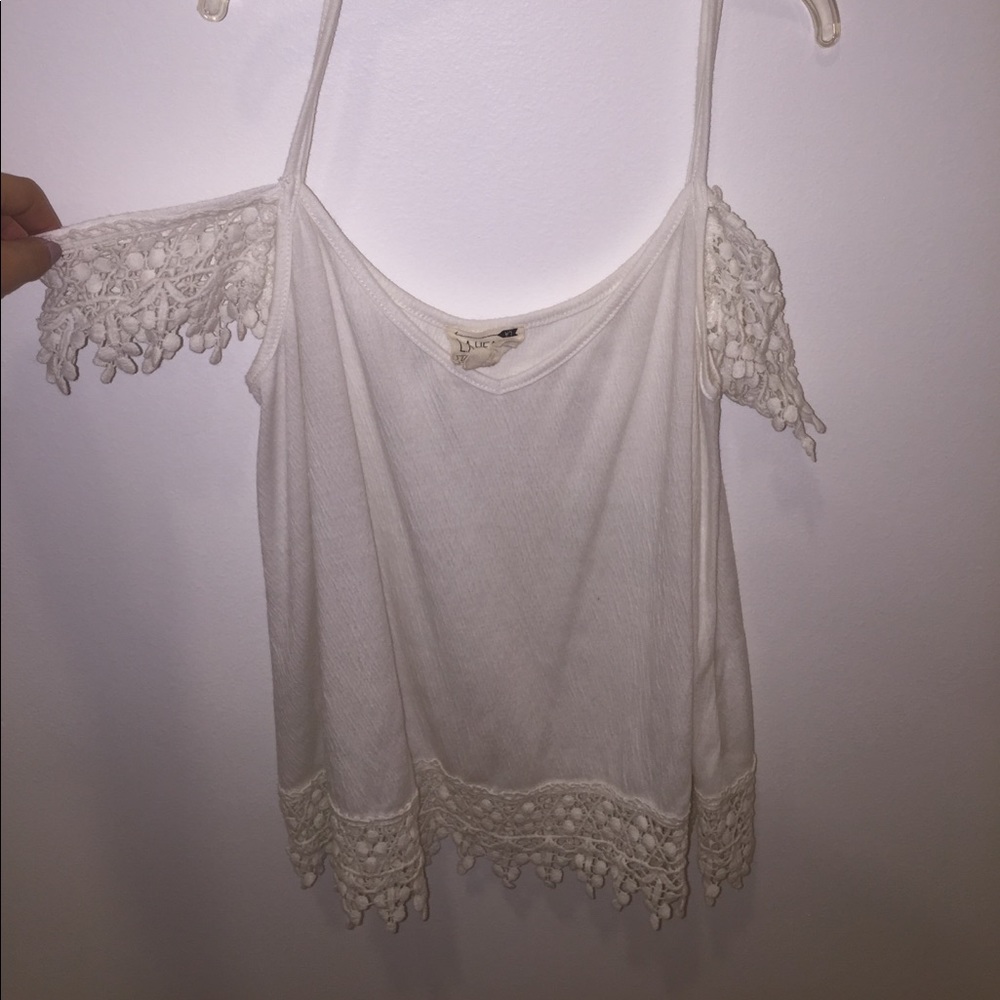 White off the shoulder top