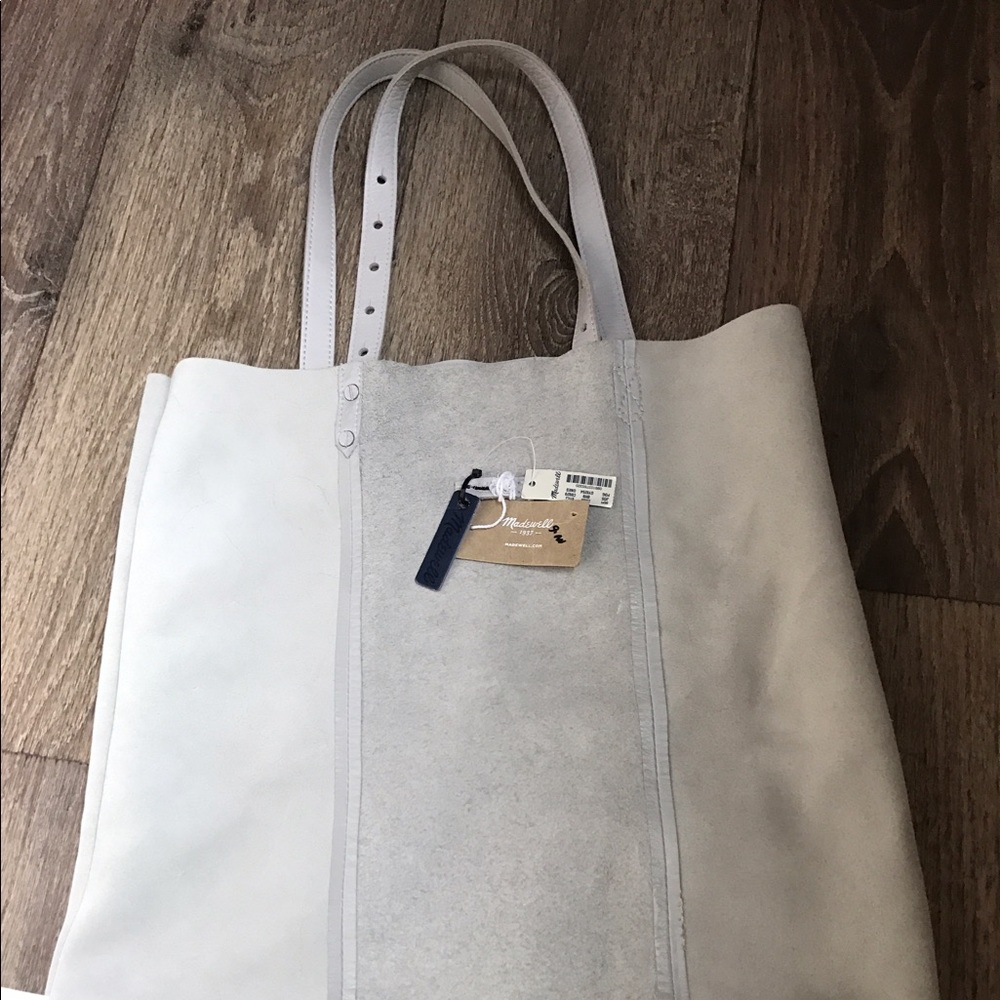 Madewell McCarren Tote NWT (fog). BARGAIN-stained