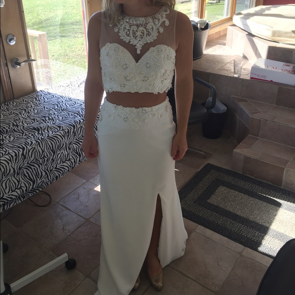 Two piece prom dress