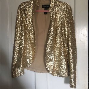 Gold sequin blazer
