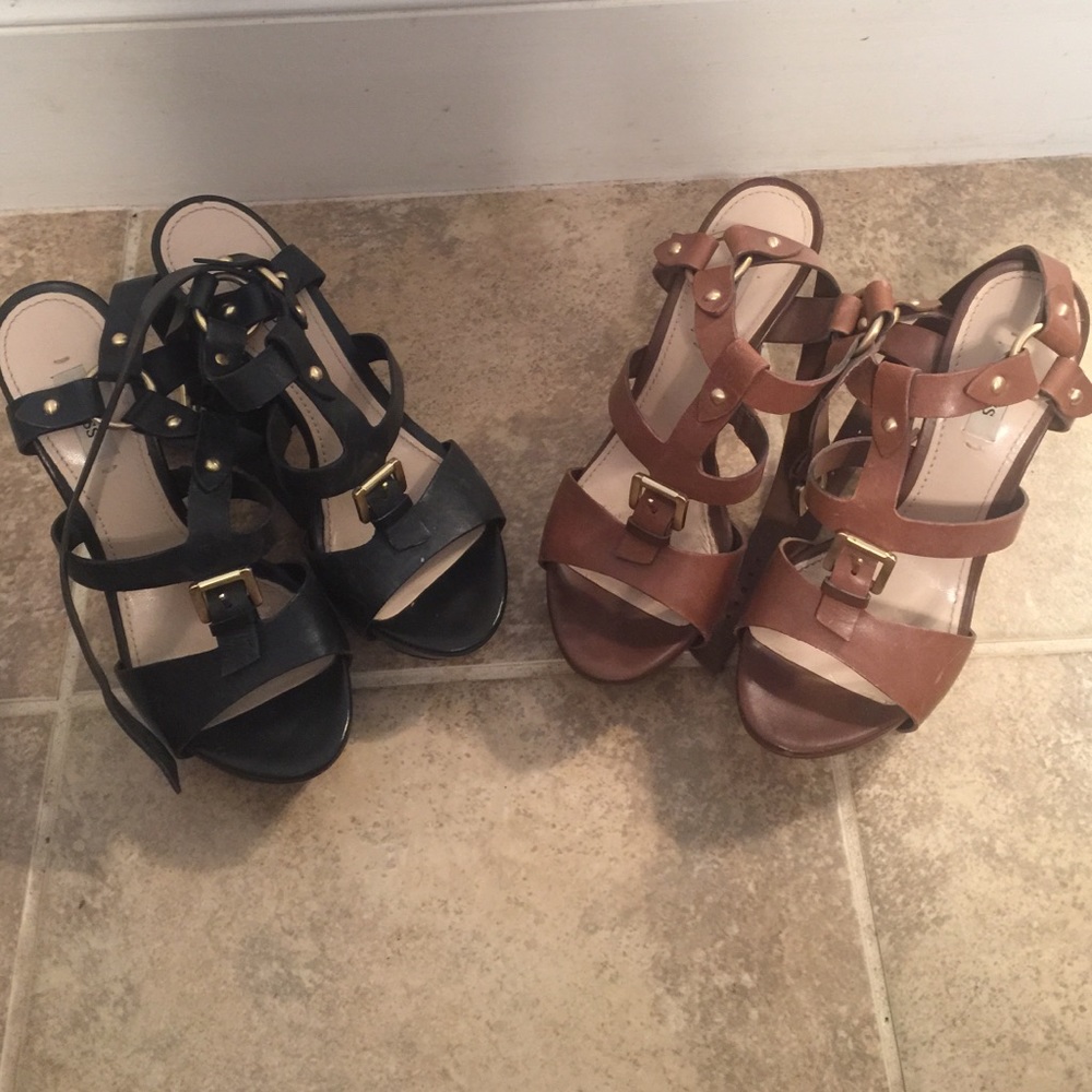 Two pairs of Guess heels.