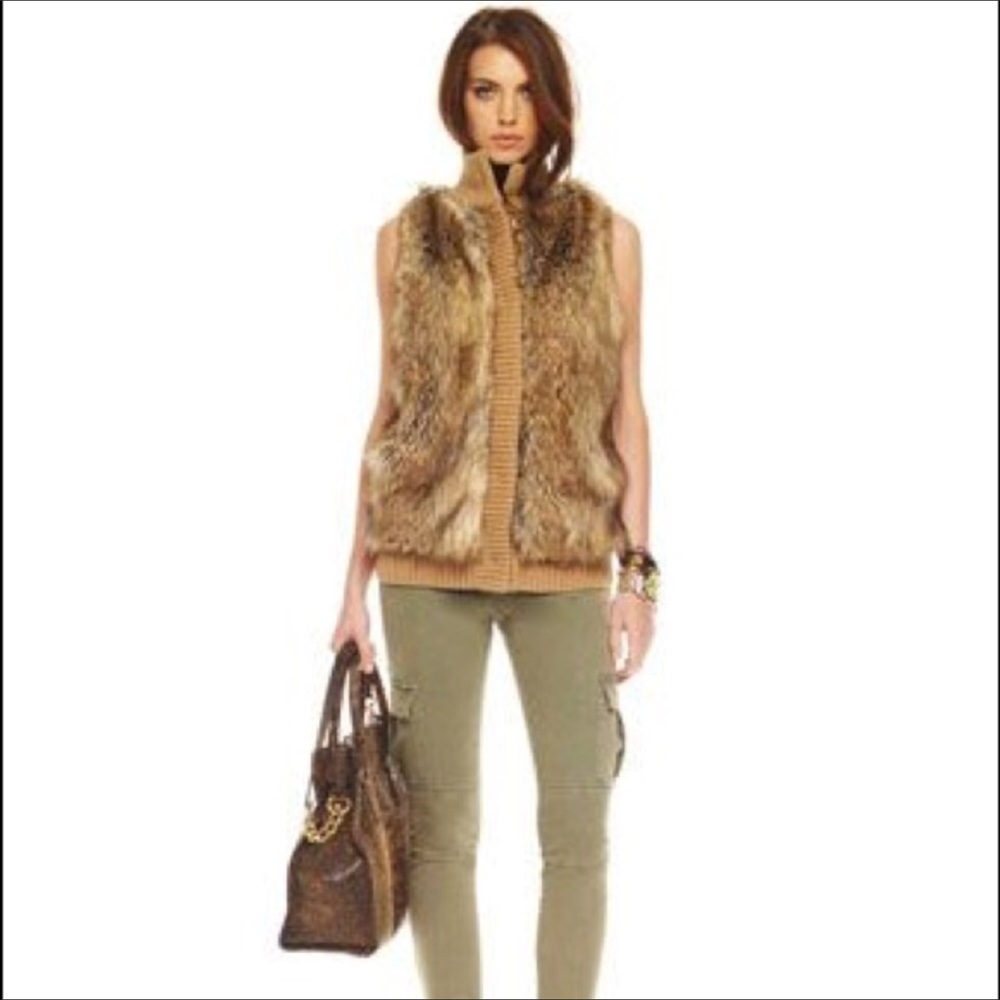Michael Kors faux fur sweater vest