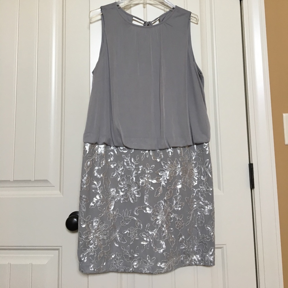 Chelsea Suite Blouson Dress w/ Sequin. NWOT Sz 14.