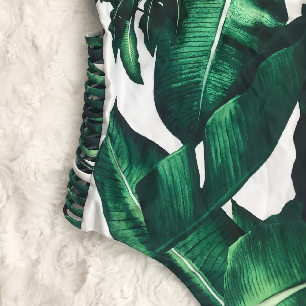 Banana Leaf One Piece Swimsuit - Picture 3 of 8