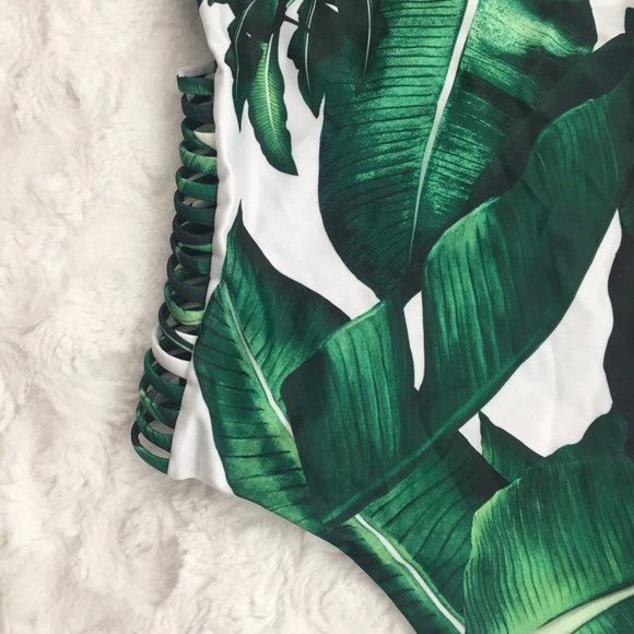 Banana Leaf One Piece Swimsuit - Picture 3 of 8