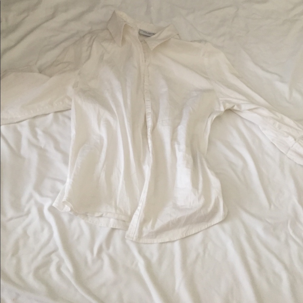 XL white button down long sleeve