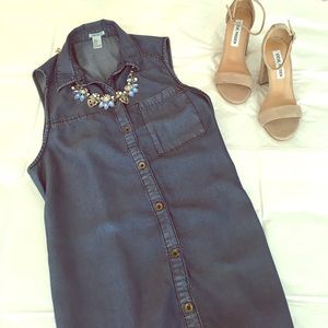 Chambray button down dress