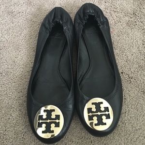Tory Burch Black Reva Flats Size 10