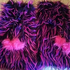 Fluffy leg warmers