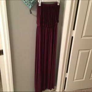 BNWT strapless fringe maxi