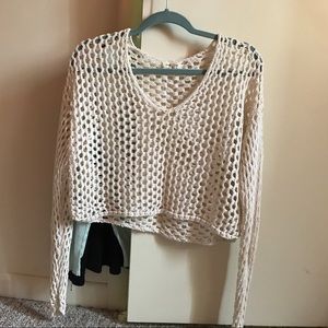 Silence and noise white hole sweater