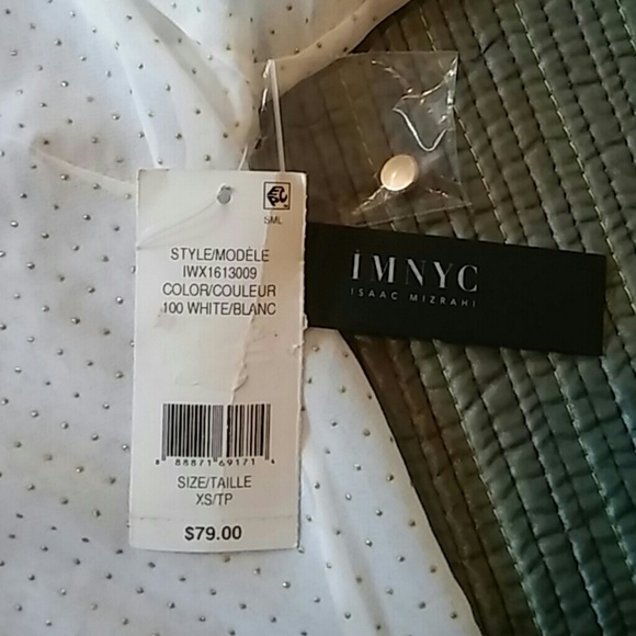 Issac Mizrahi Sheer Dot Blouse - Picture 5 of 5