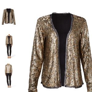 Gold Sequin Blazer