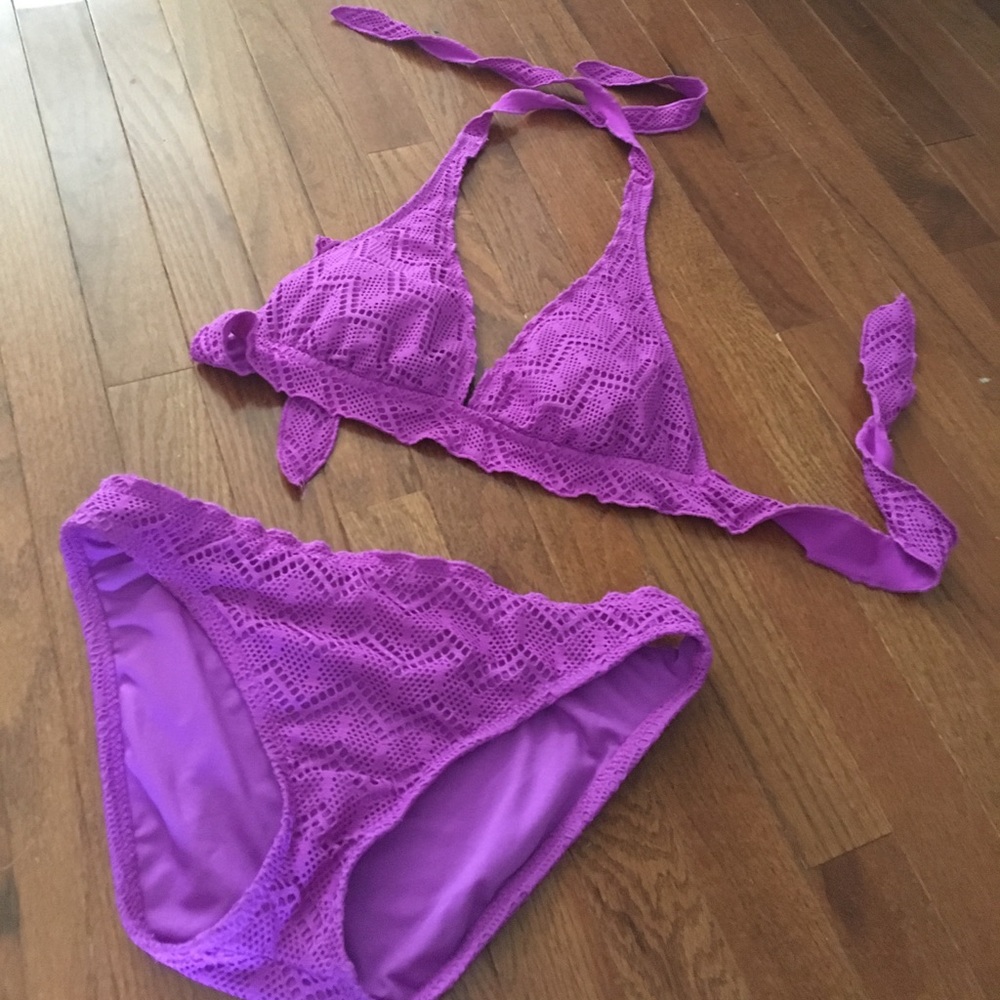 Purple lace bikini
