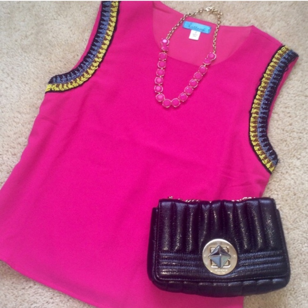 Beaded pink top