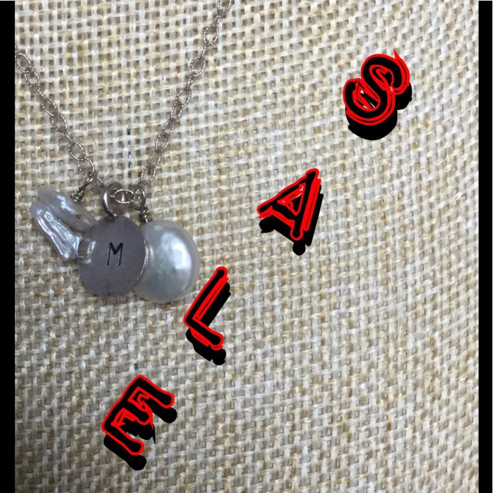 3 FOR $15.         M necklace with mother of pearl
