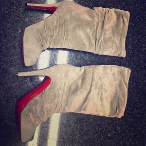 Christian Louboutin Tahoe Suede Scrunch Boots