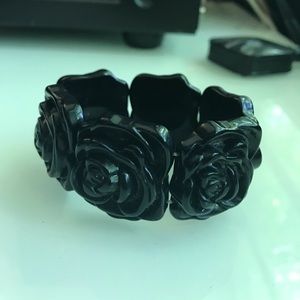 Black rose bracelet