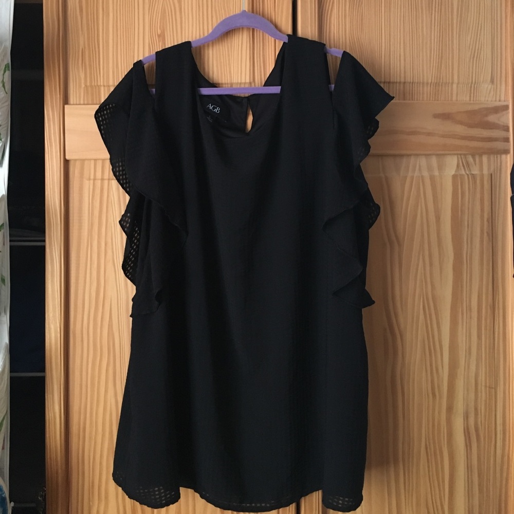 Blouse black fancy