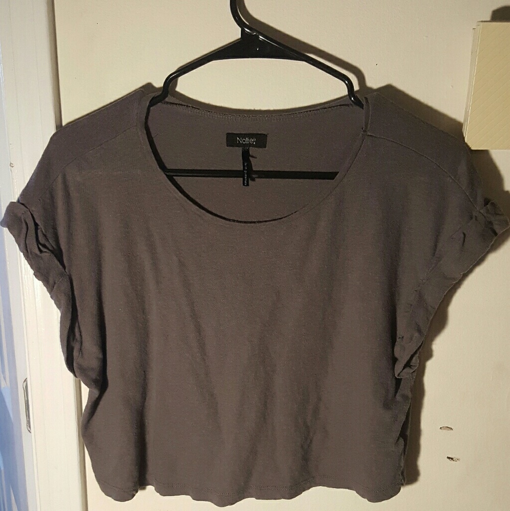 Grey crop top