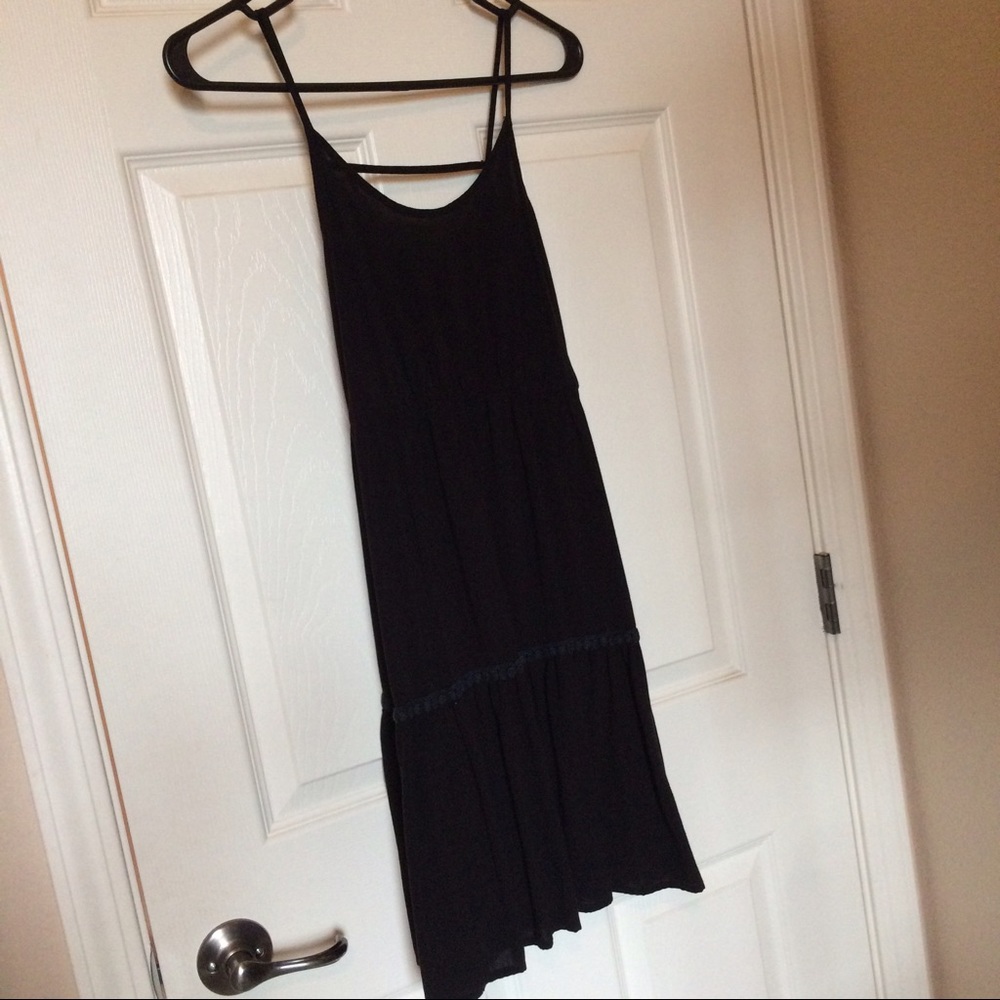 Black bohemian scrappy dress