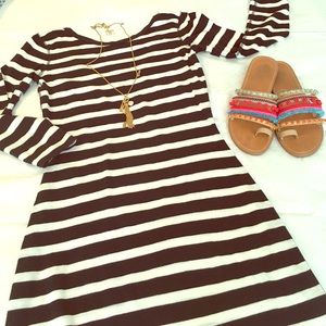 Striped reversible bodycon dress