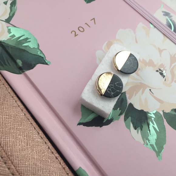 Jewelry - Gold Dipped Marble Earrings