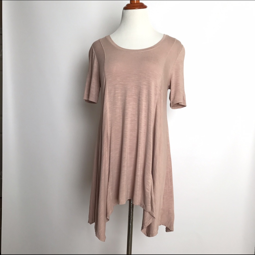 LOGO top XS sleeve flowy loose fit asymmetrical