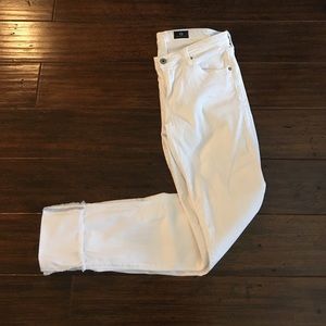 White cuff jeans