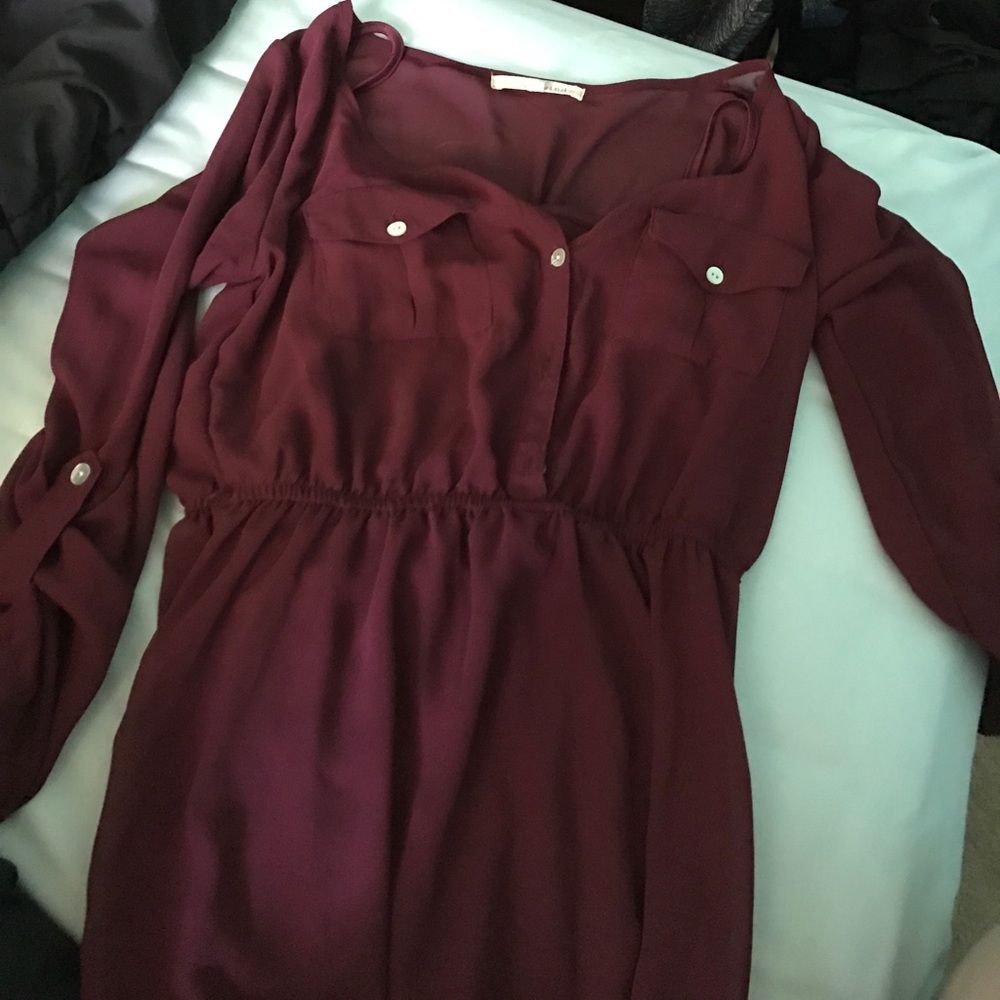 Burgundy dress