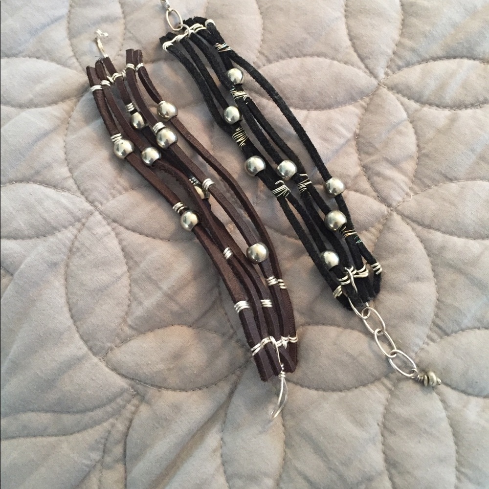 Leather bead Bracelets