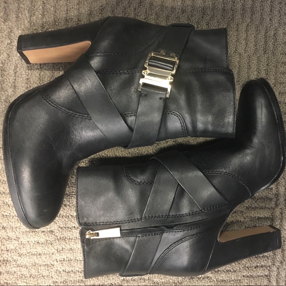 Vince Camuto Connolly Mid-Shaft Belted Heel Boot