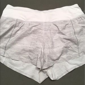 Lululemon speed shorts.