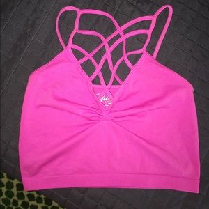 cross cross neon purple/pink bandeau