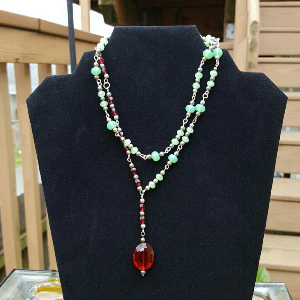 Soft green and bright red