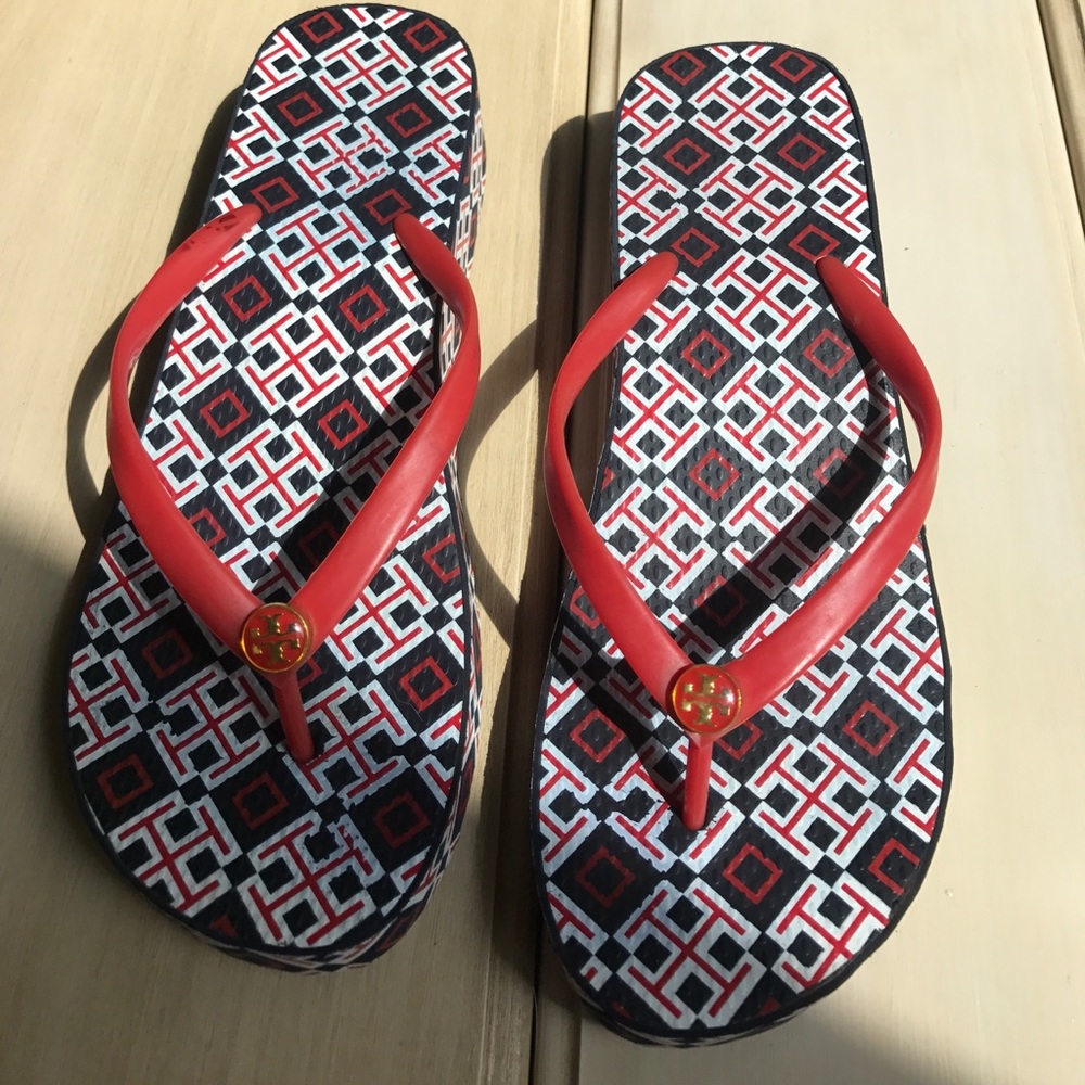 Tory Burch thandie wedge flip flops