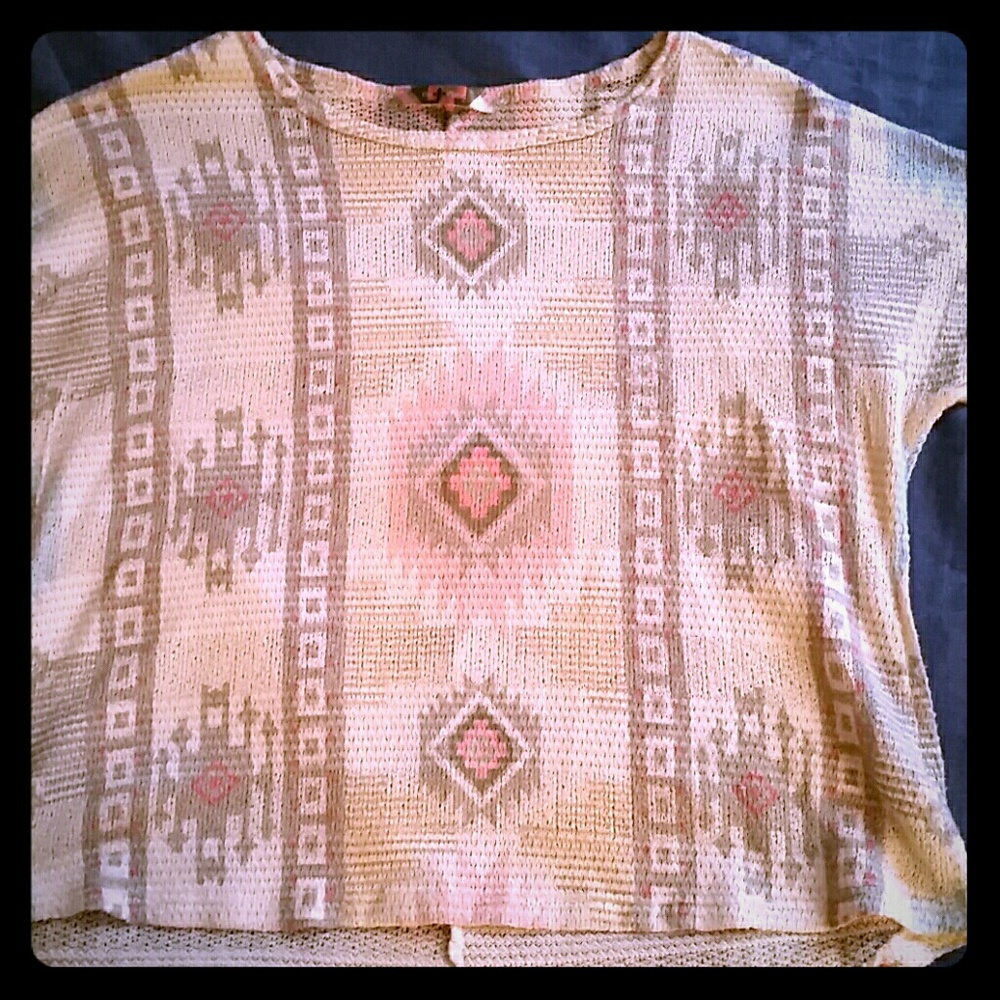 Tan/Grey multi color shirt