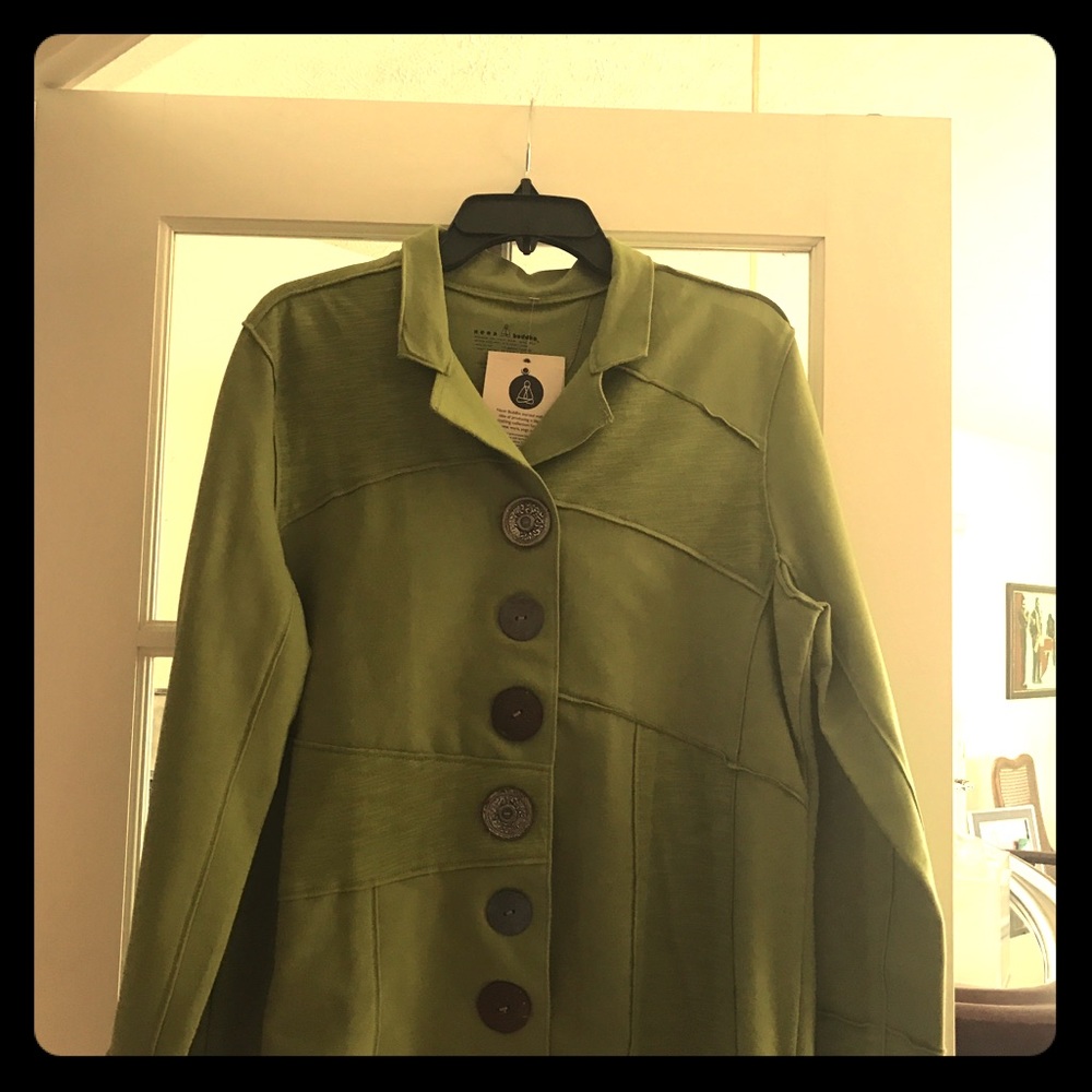 Green neon Buddha jacket