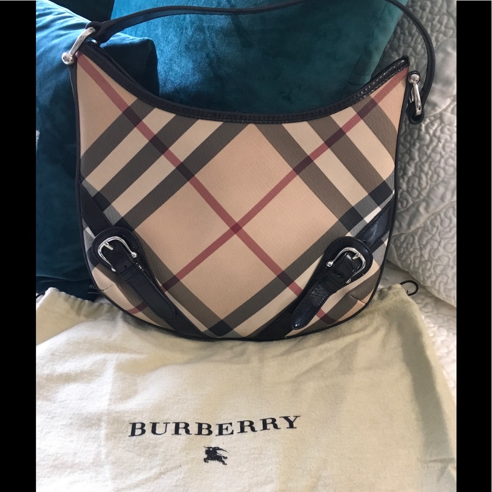 Authentic Burberry Check Coated Canvas