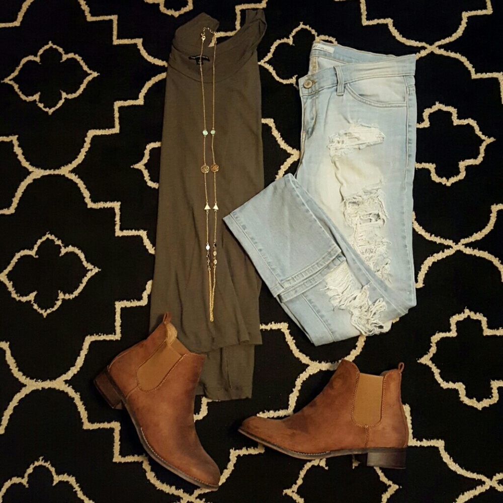 Cognac Ankle Boots