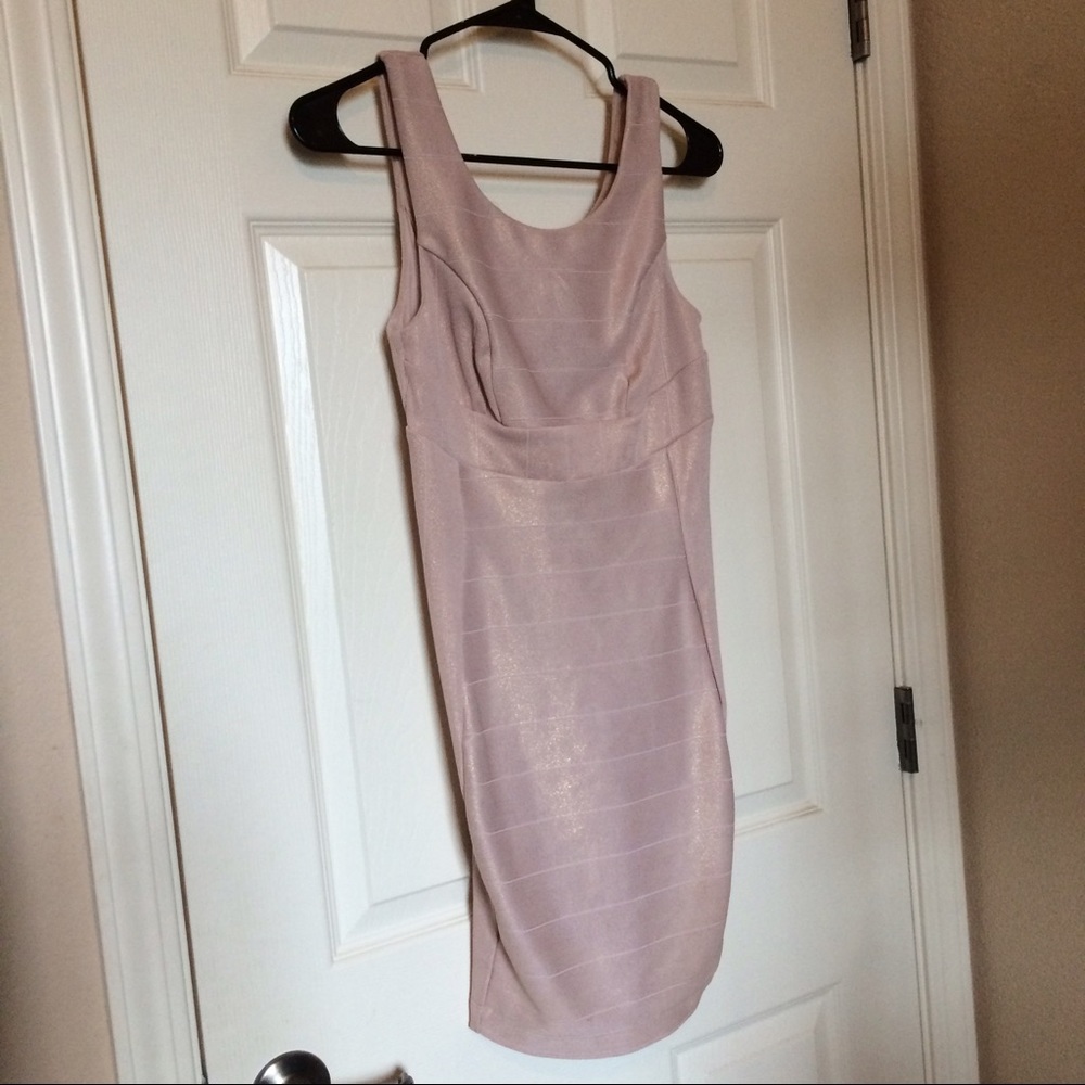 Nude w/ gold cocktail dress from Macy's!