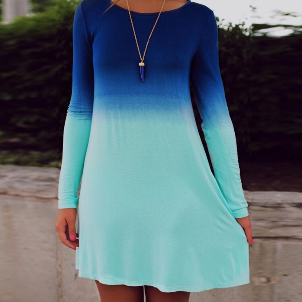 Blue ombré dress