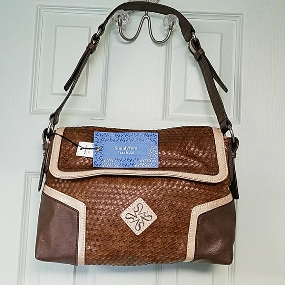 Simply Vera Vera Wang Browns Small Hobo Purse - Picture 1 of 2