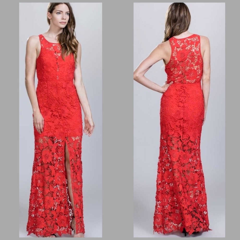 Ark & Co red lace dress