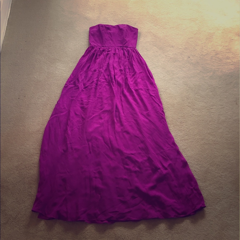 NWT Nicole Miller Pink Bodice Maxi Dress
