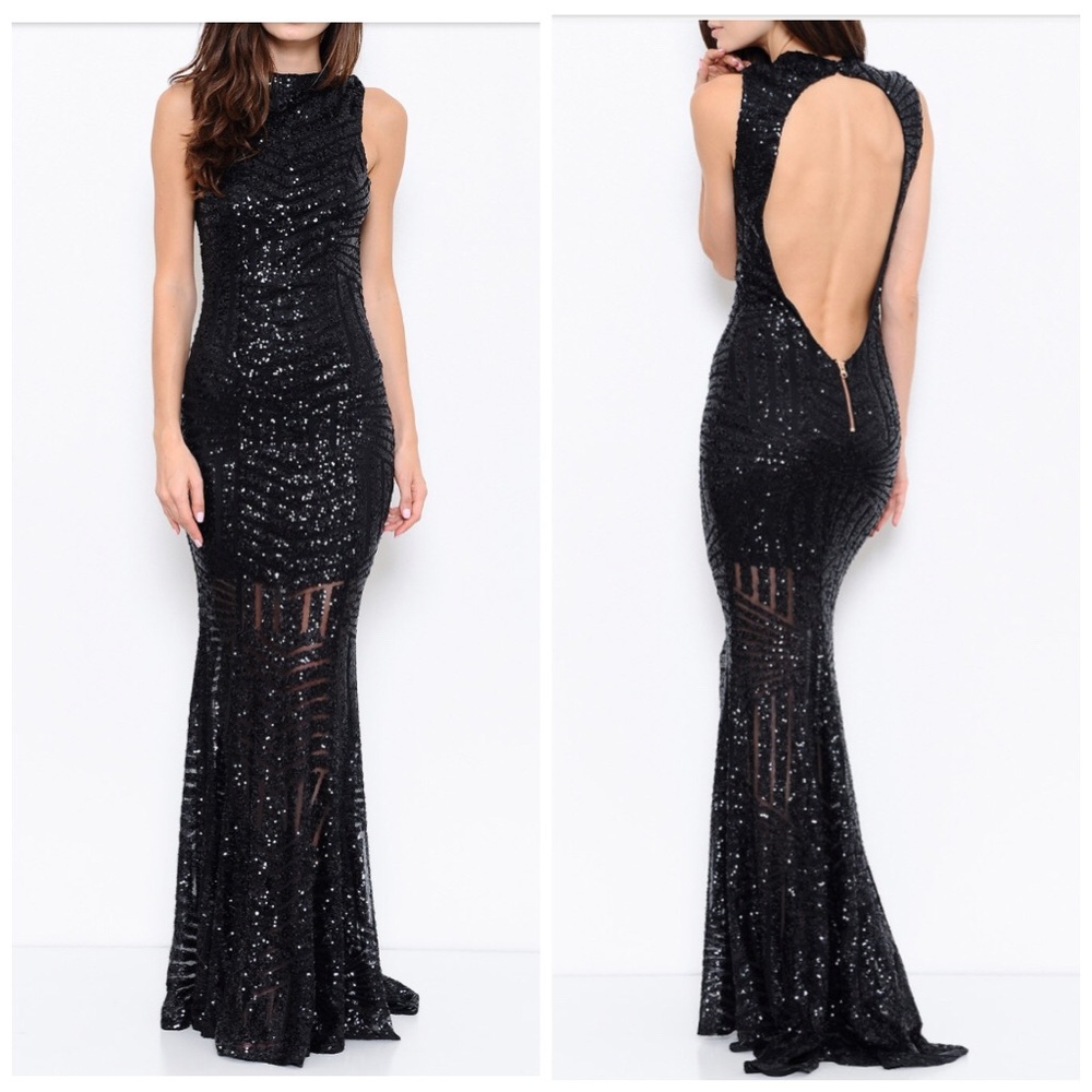 Black sequin dress