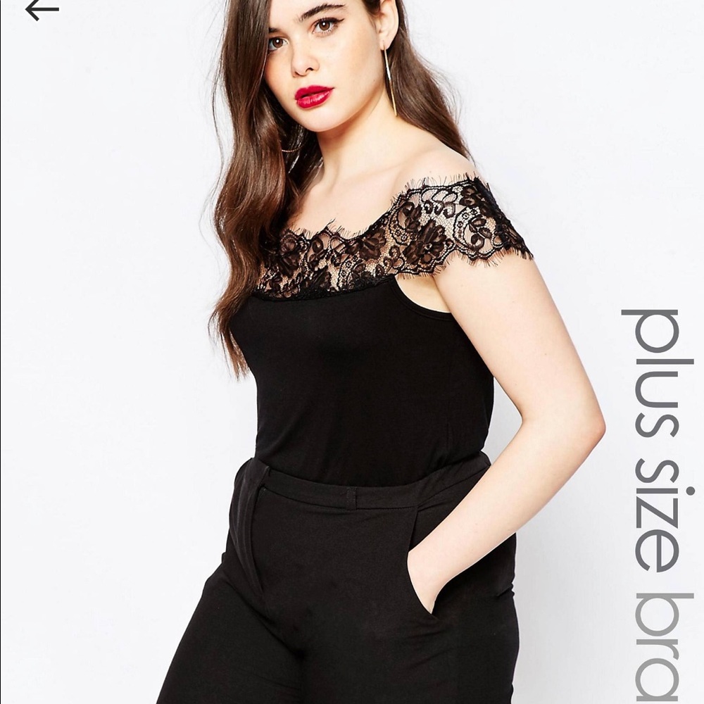 Boohoo Lace Bardot Bodysuit